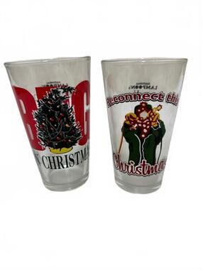 ICUP Christmas Vacation Pint Glasses Set 16 oz Clear Glass